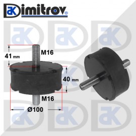 Антивибрационен тампон М16 х Ø 100 х 40 mm